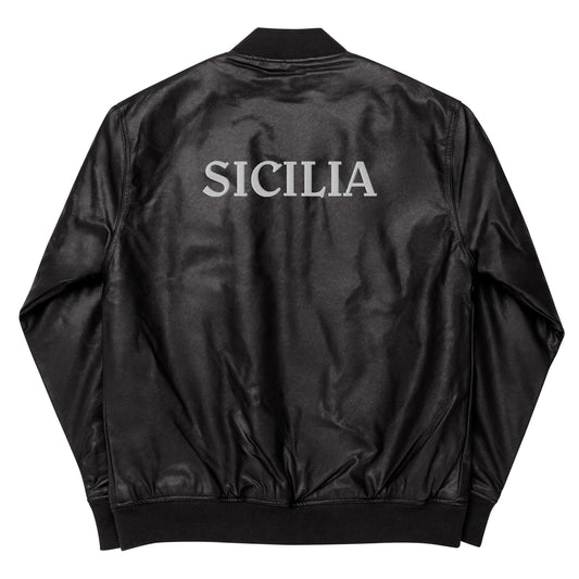 SICILIA Leather Bomber Jacket