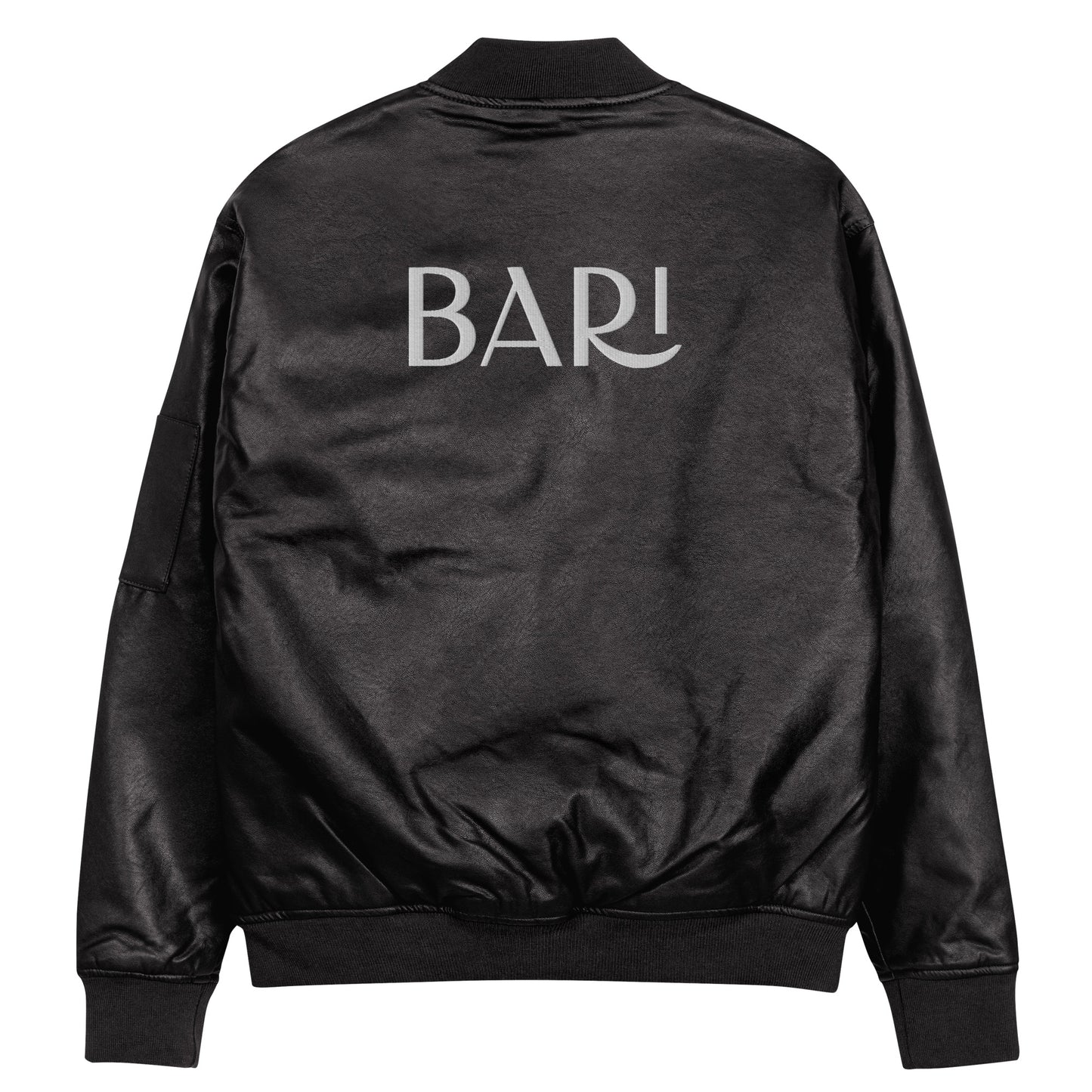 BARI Leather Bomber Jacket