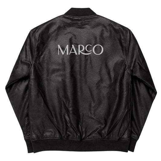 MARCO-Leather Bomber Jacket