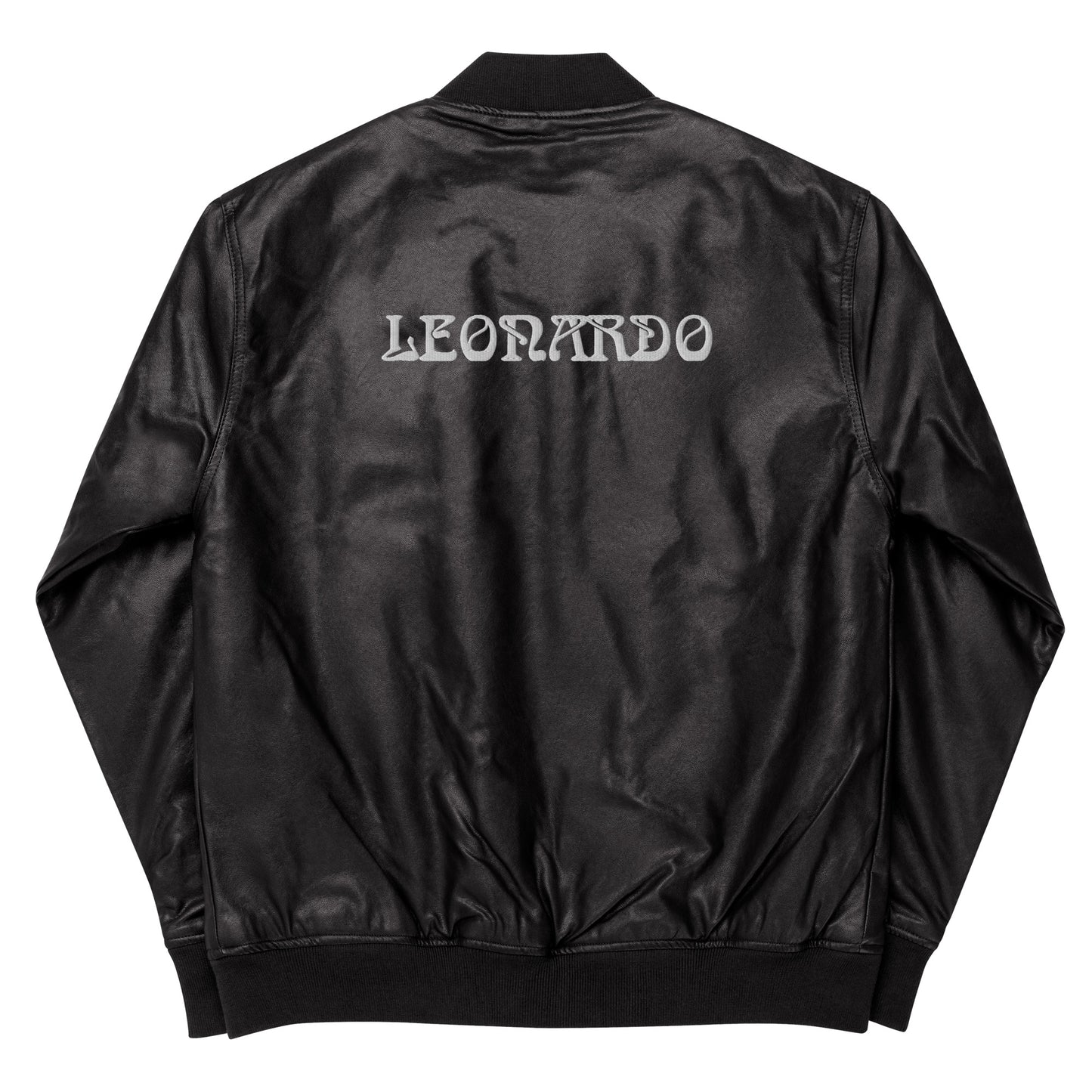 LEONARDO Leather Bomber Jacket