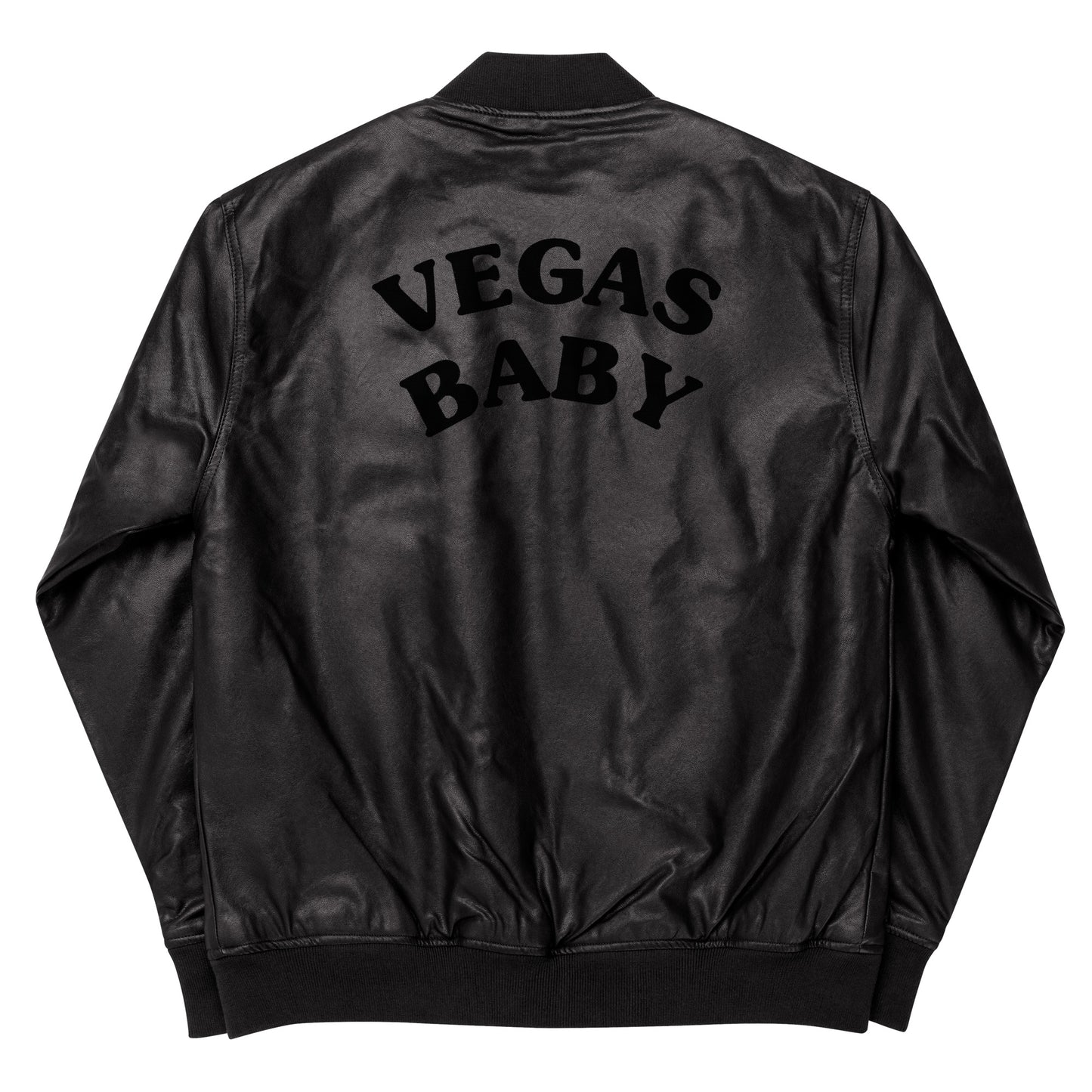 VEGAS BABY Leather Bomber Jacket