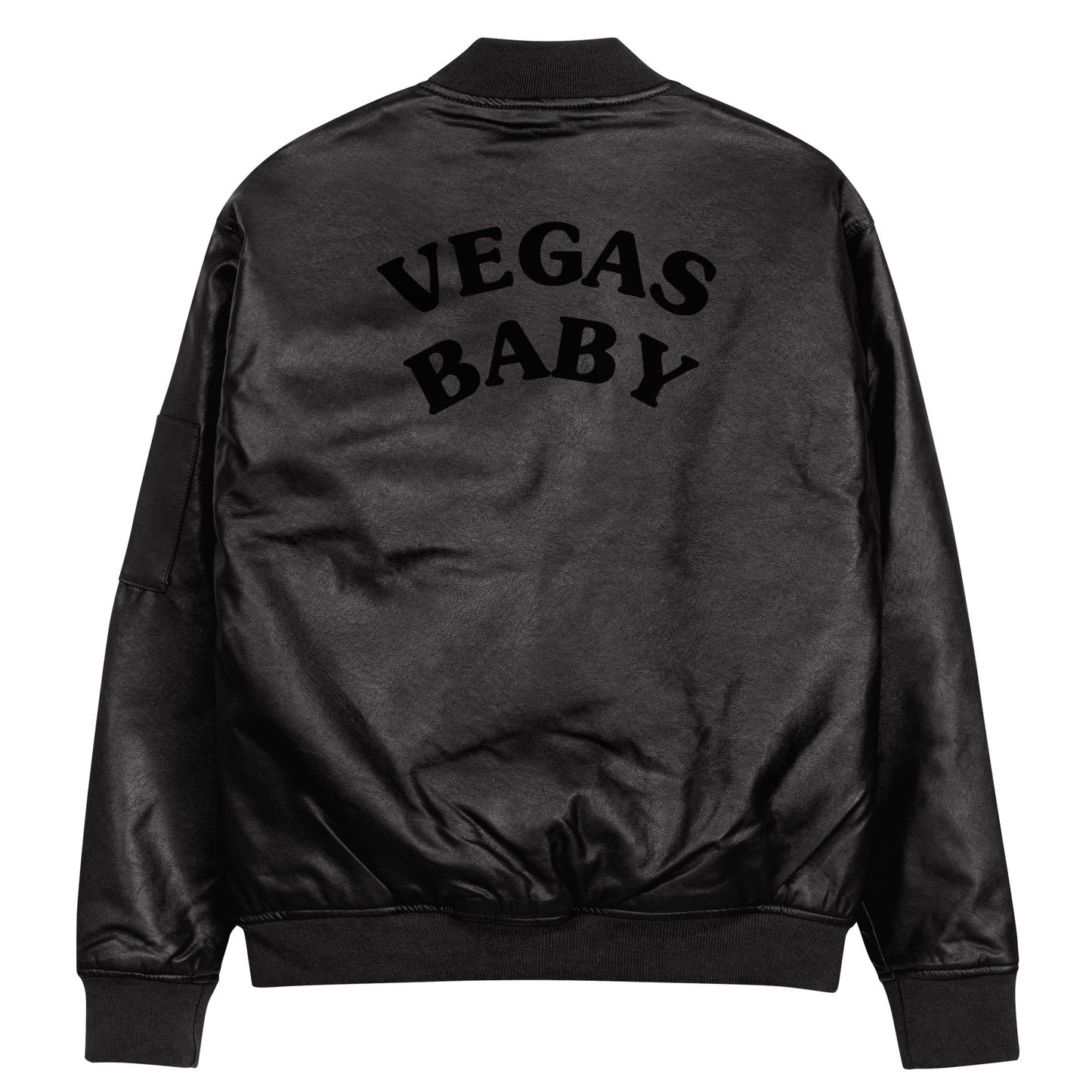 VEGAS BABY Leather Bomber Jacket