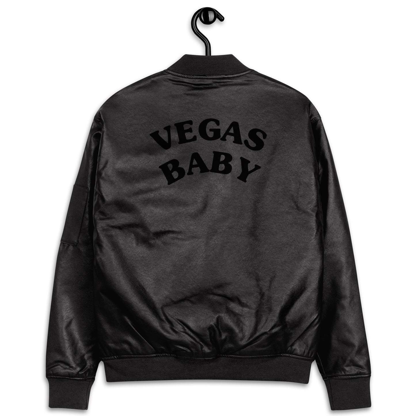 VEGAS BABY Leather Bomber Jacket