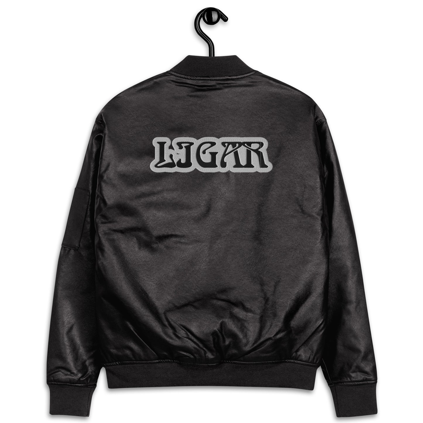 LIGAR--- MEANING IN SPANISH IS A FLIRT :) Leather Bomber Jacket