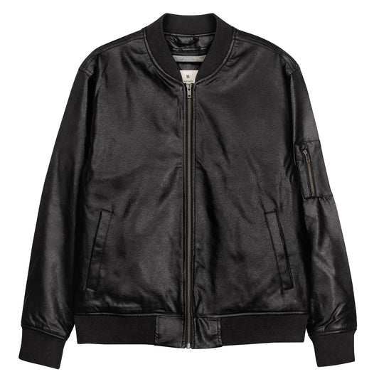 BARI Leather Bomber Jacket