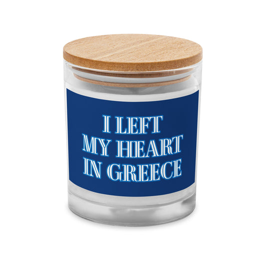 I LEFT MY HEART IN GREECE Glass jar candle