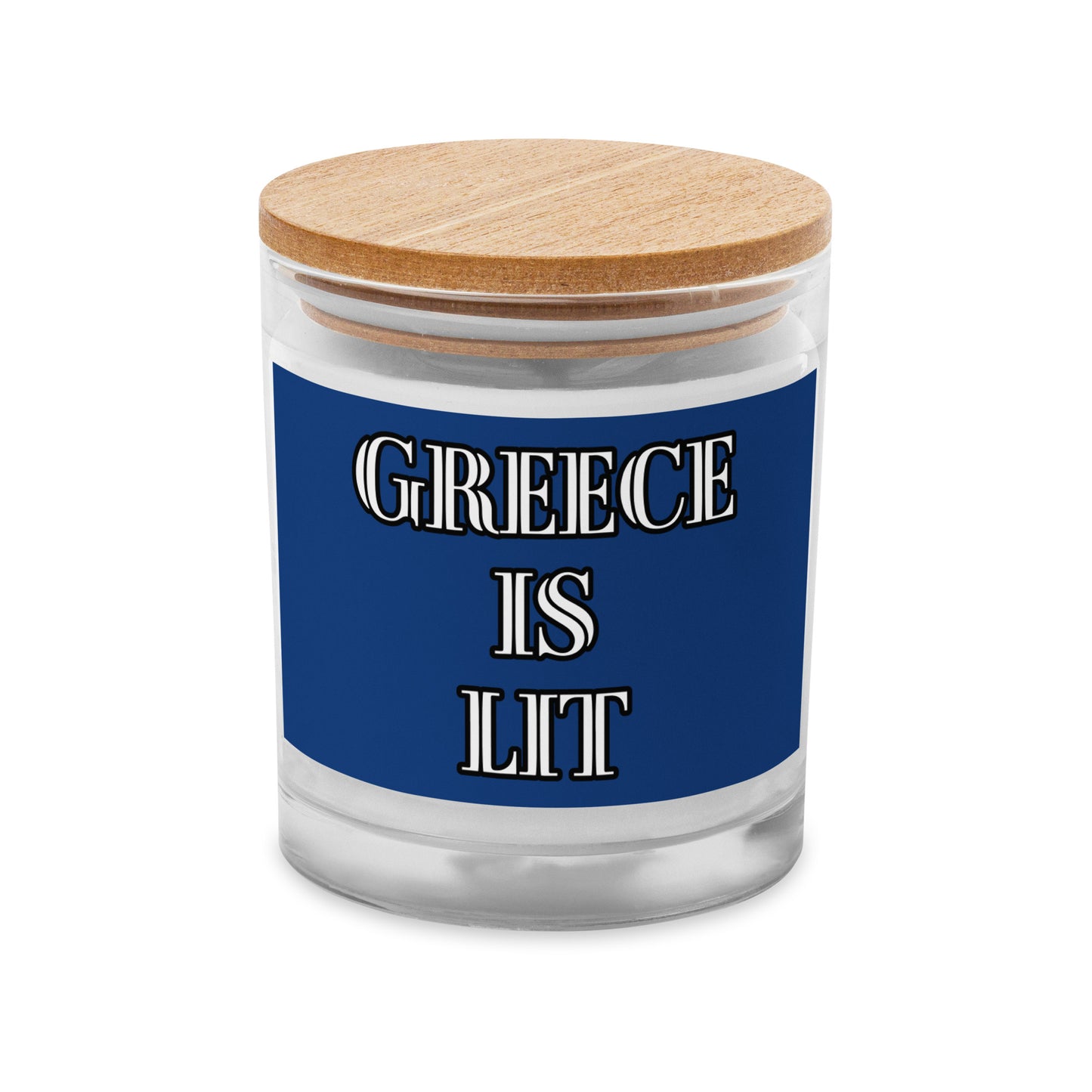 GREECE IS LIT Glass jar candle