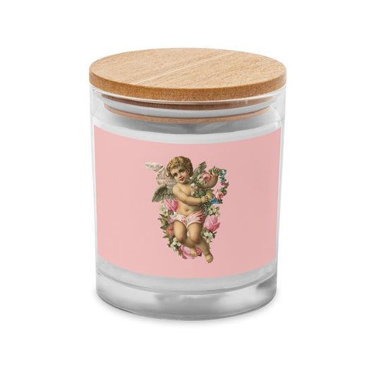 VINTAGE ANGEL IN PINK Glass jar candle