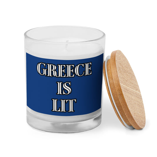 GREECE IS LIT Glass jar candle