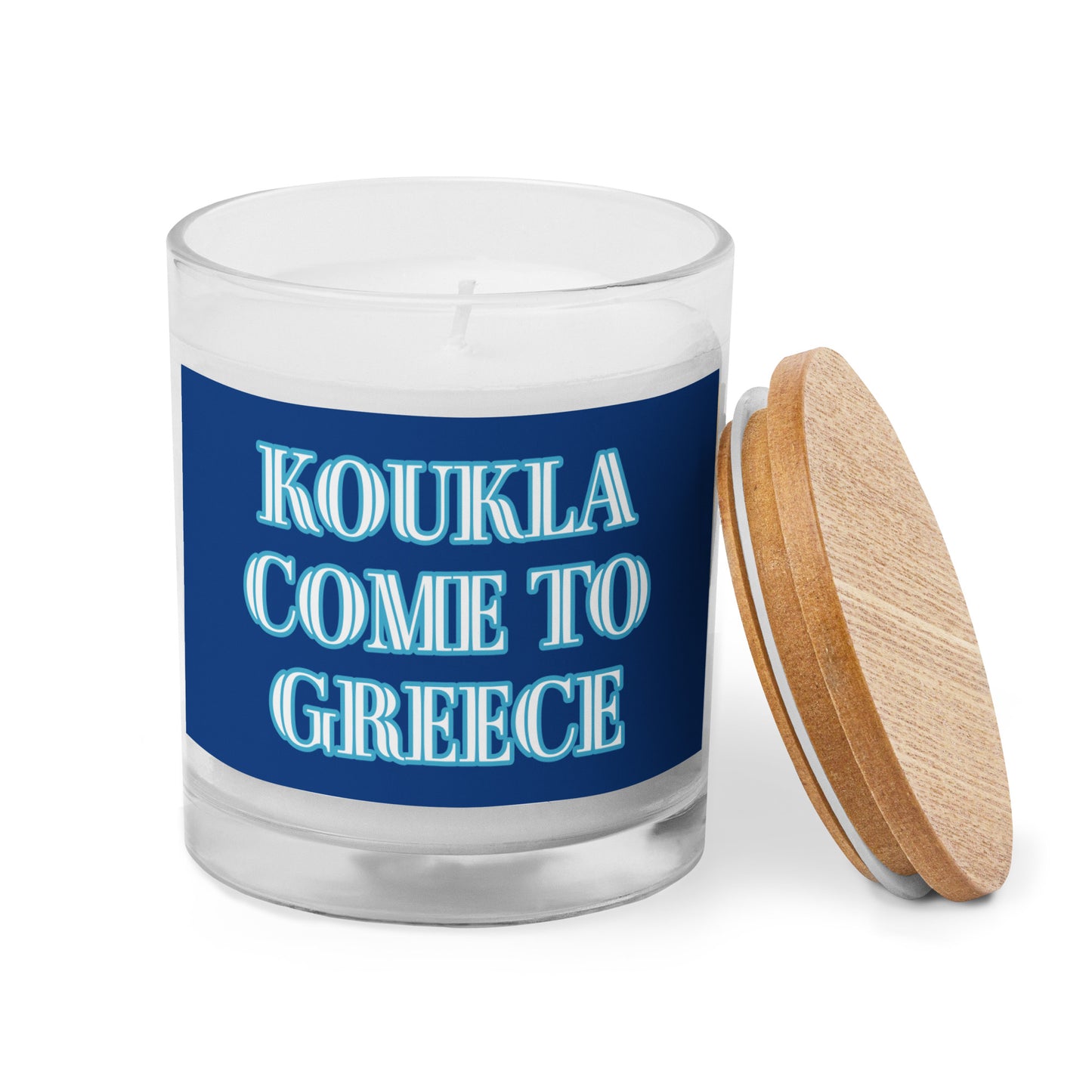 KOUKLA COME TO GREECE Glass jar candle