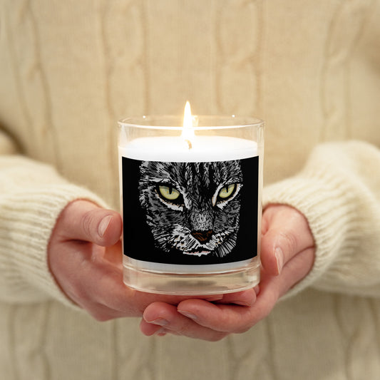 CAT BOUTIQUE- EXOTIC CARTOON CAT Glass jar candle