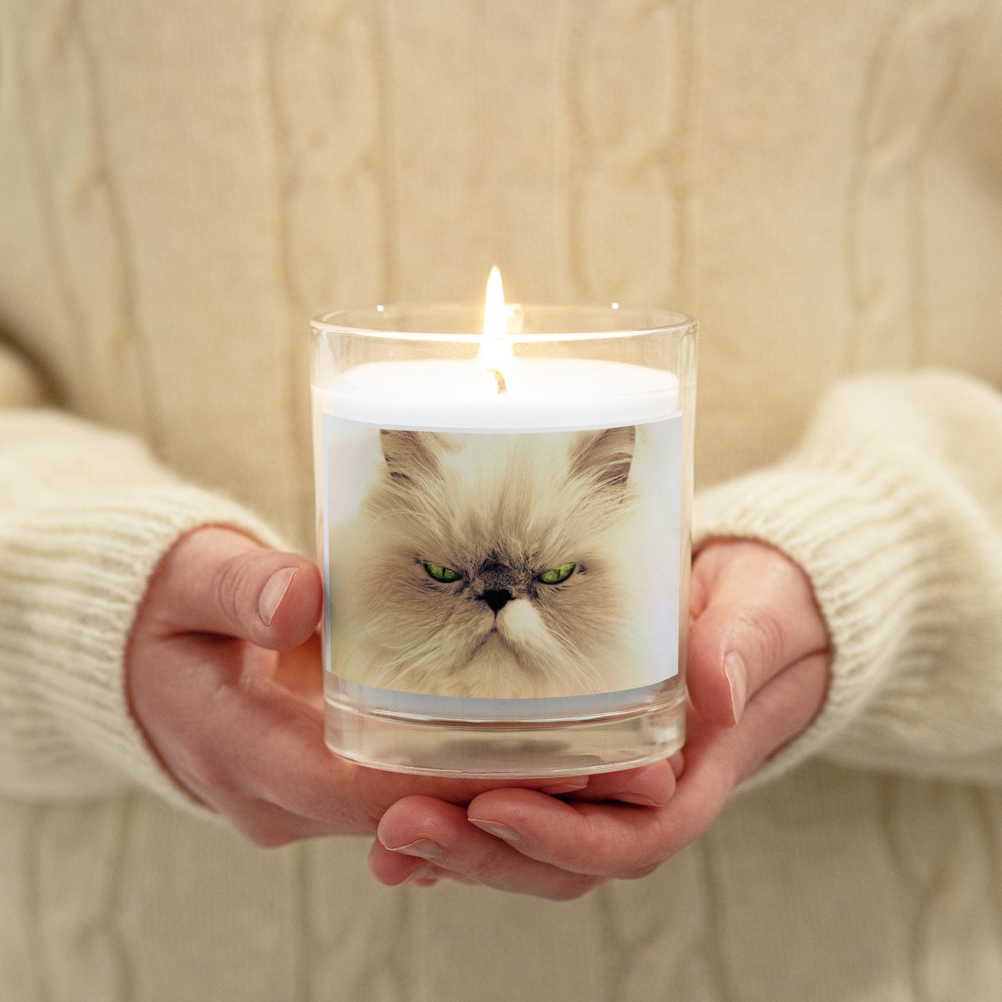 CAT BOUTIQUE- GRUMPY CAT Glass jar candle