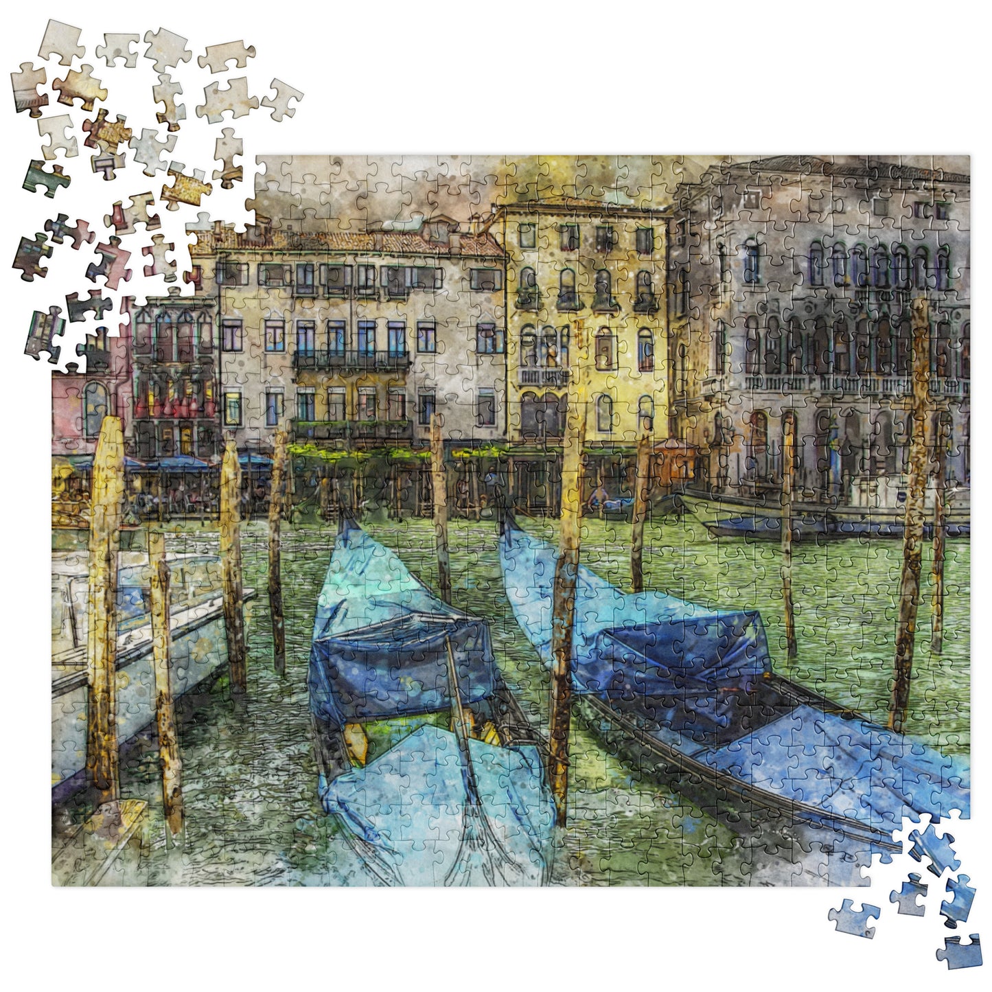 VENICE 2 BOATS,Jigsaw puzzle