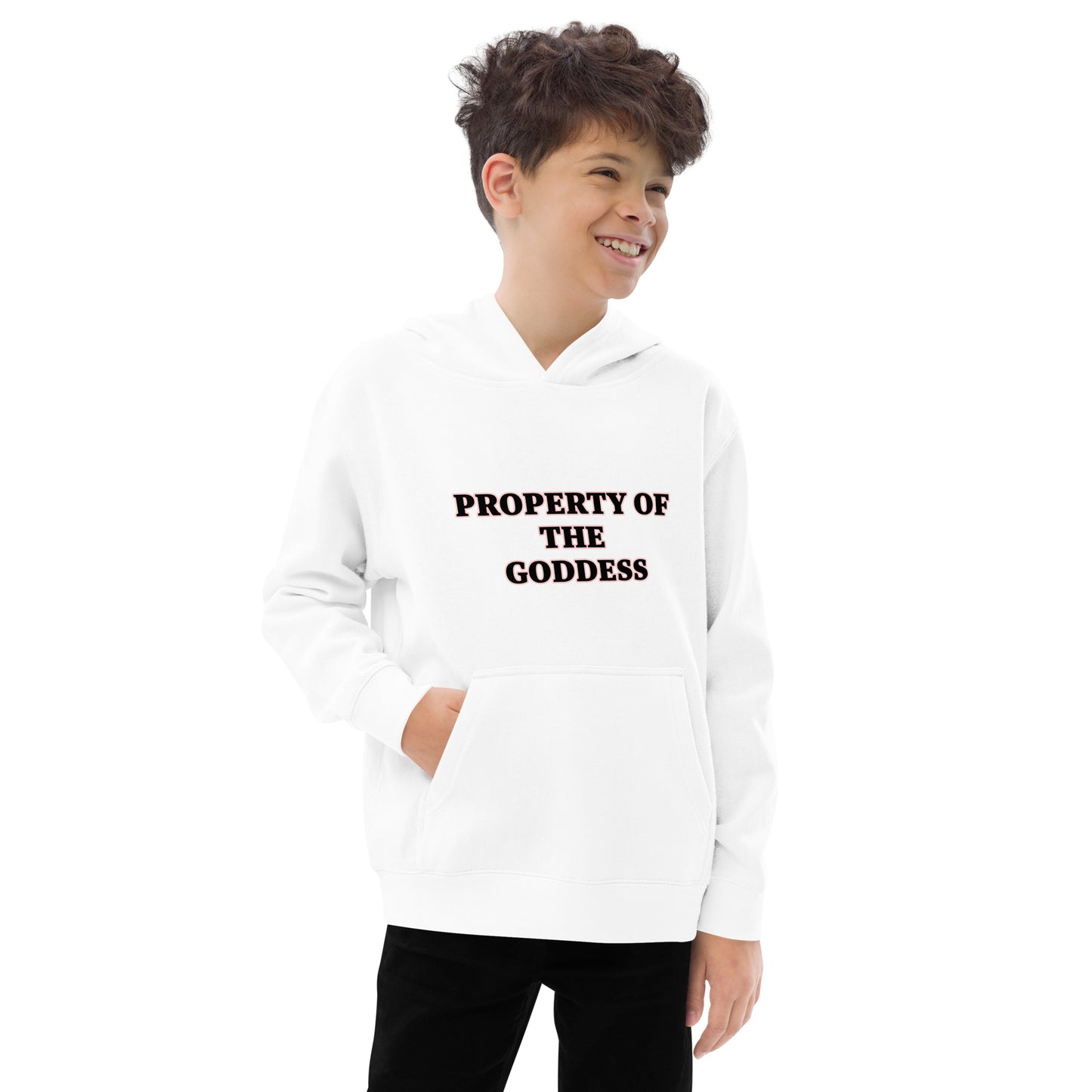 PROPERTY OF THE GODDESS Kids fleece hoodie