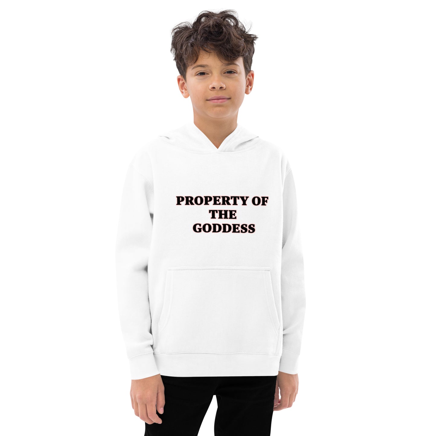 PROPERTY OF THE GODDESS Kids fleece hoodie