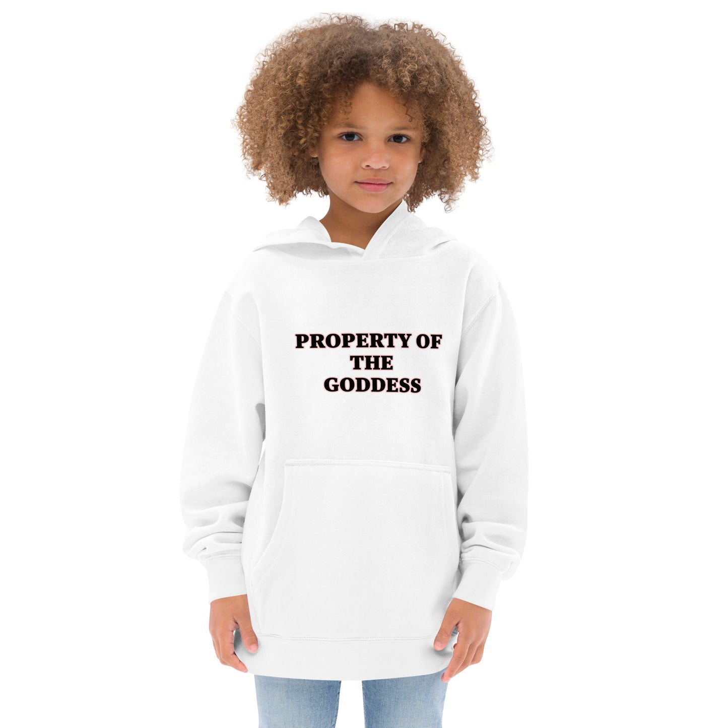 PROPERTY OF THE GODDESS Kids fleece hoodie