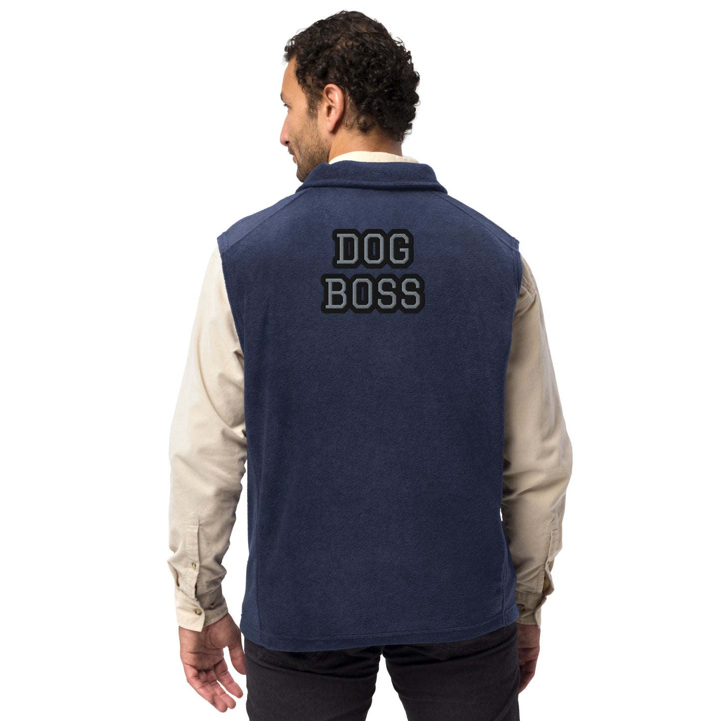 DOG BOSS-BLUE-Men’s Columbia fleece vest