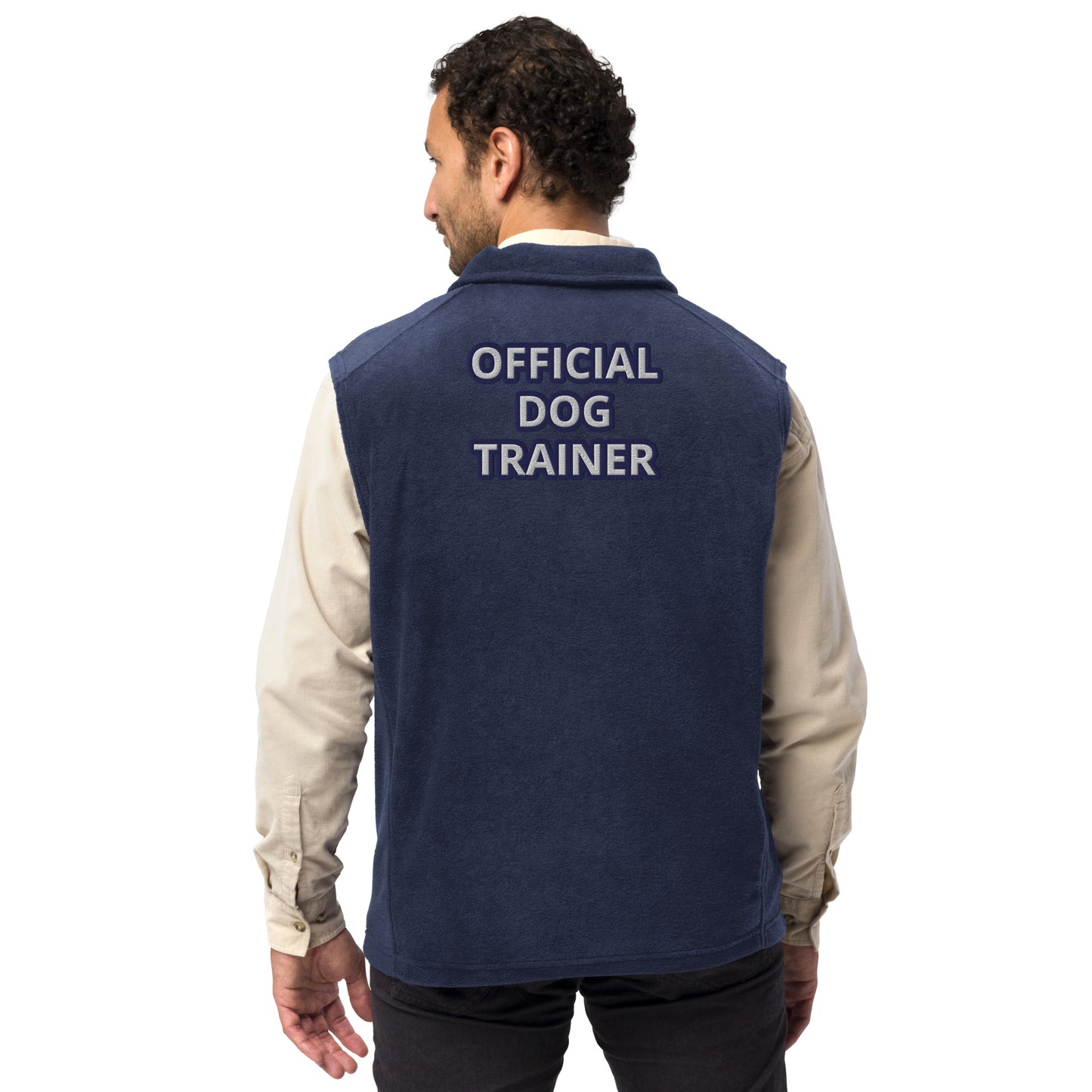 OFFICIAL DOG TRAINER -Men’s Columbia fleece vest-100 PERCENT THERMAL RETENTION