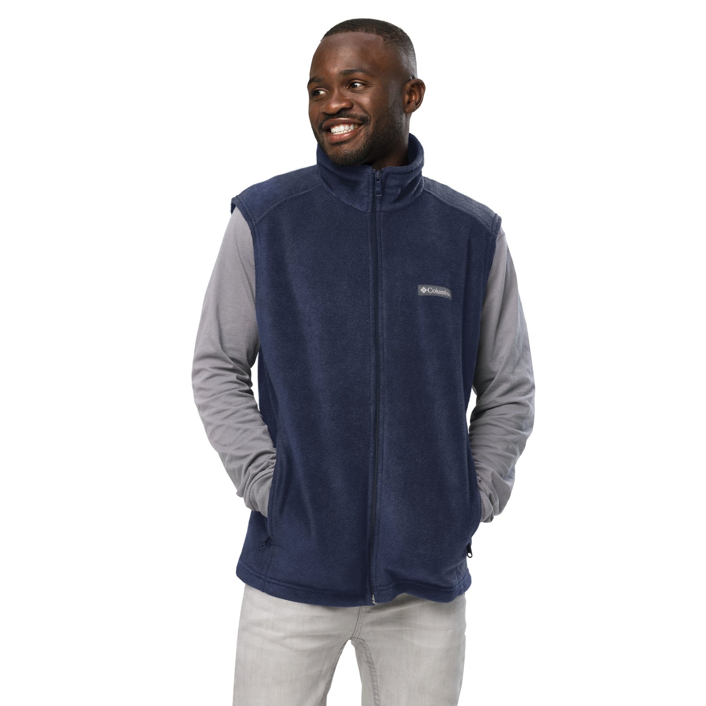 DOG BOSS-BLUE-Men’s Columbia fleece vest