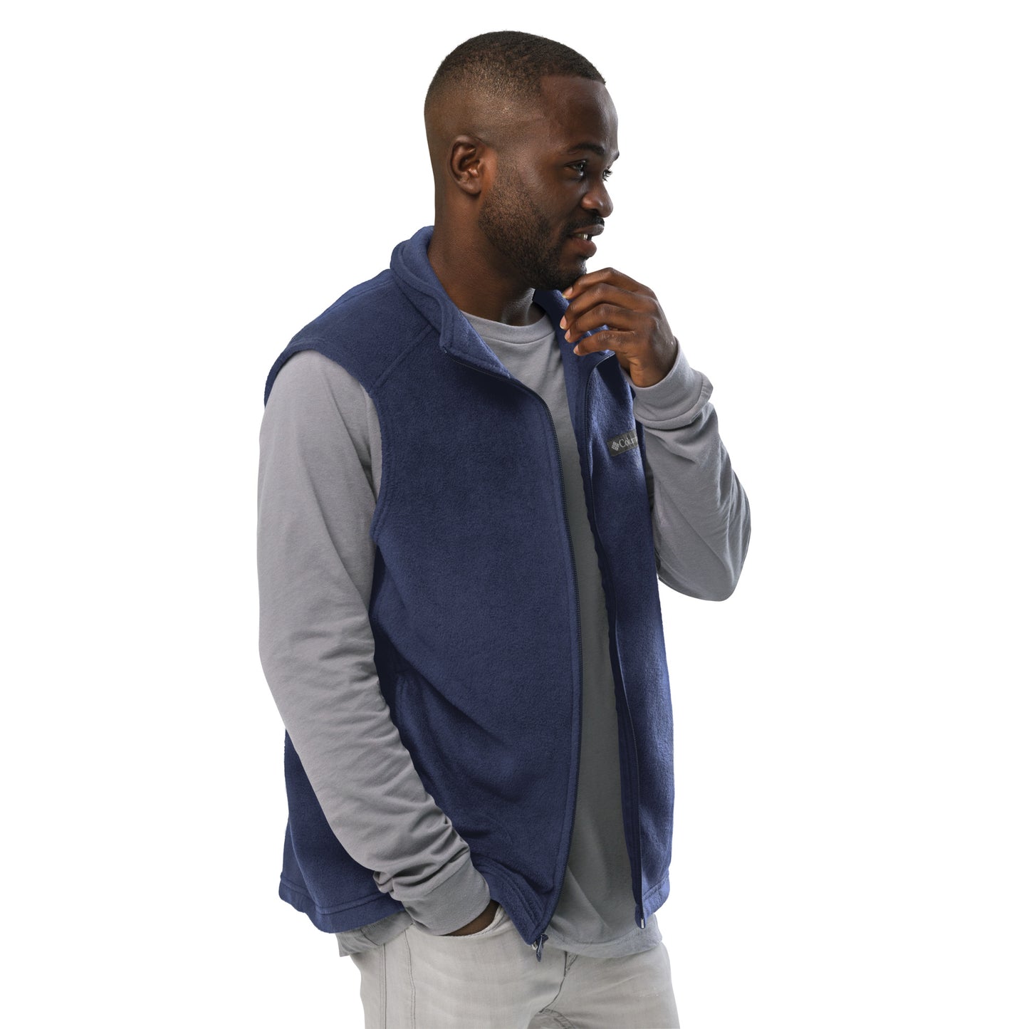 DOG BOSS-BLUE-Men’s Columbia fleece vest