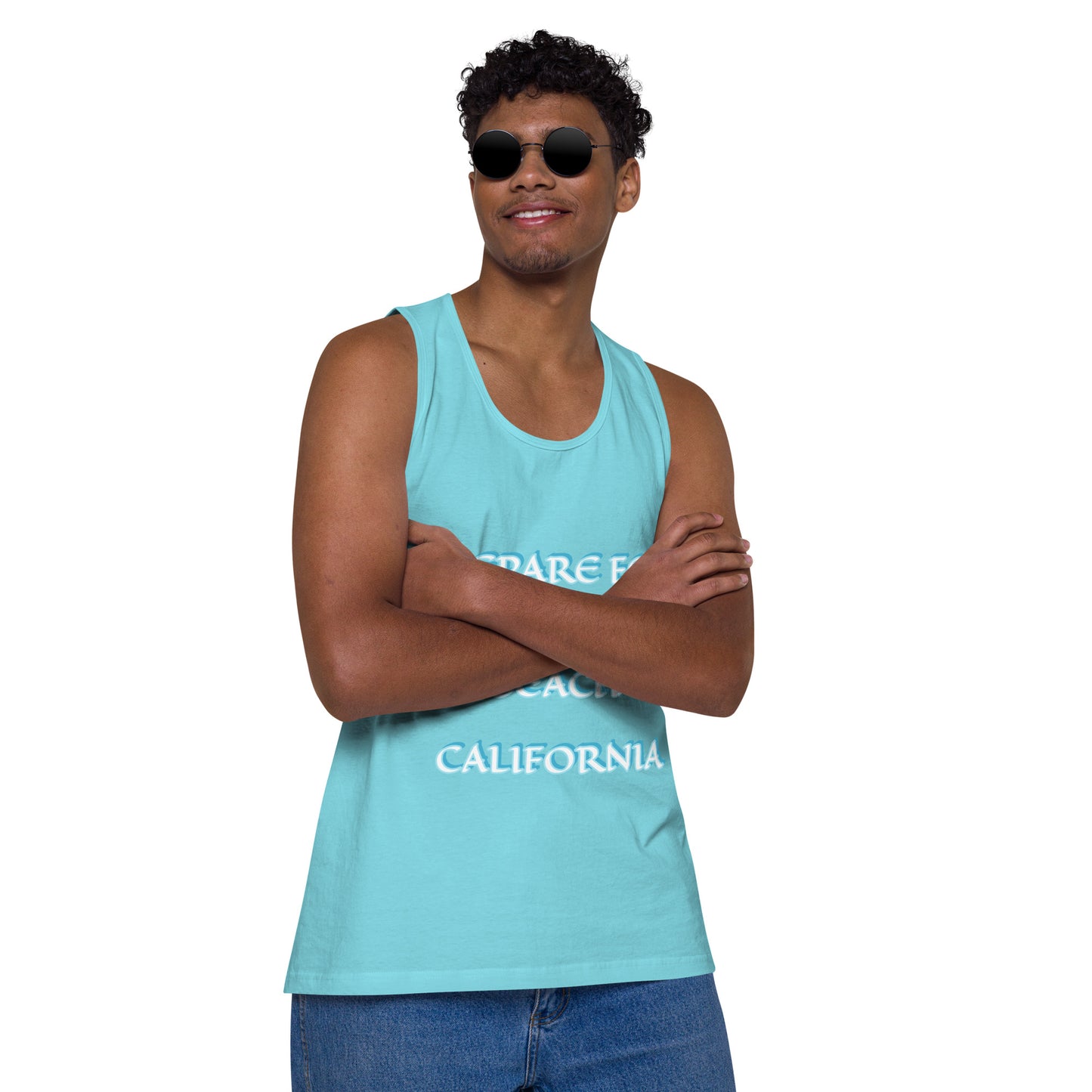 PREPARE FOR MUSCLE BEACH CALIFORNIA - PICK YOUR COLOR-Men’s premium tank top