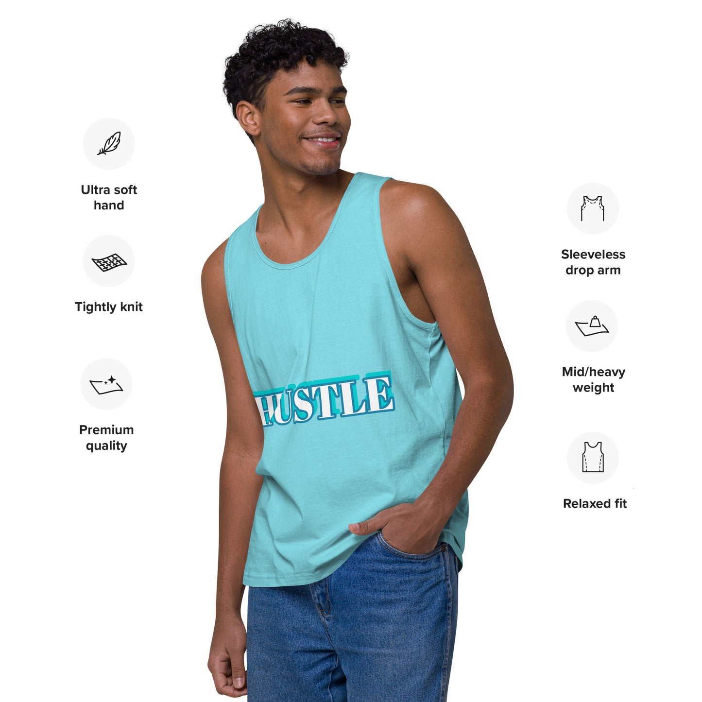 HUSTLE Men’s premium tank top