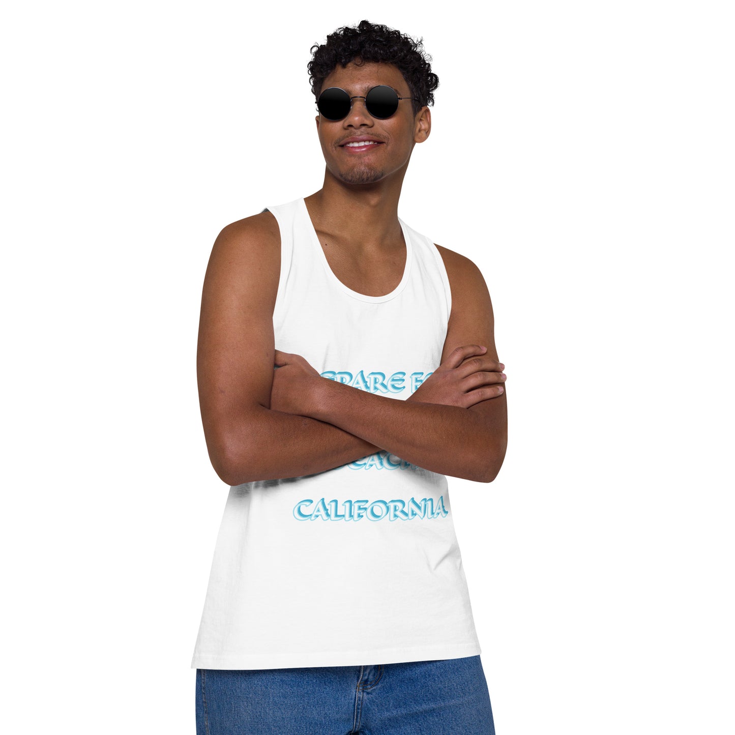 PREPARE FOR MUSCLE BEACH CALIFORNIA - PICK YOUR COLOR-Men’s premium tank top