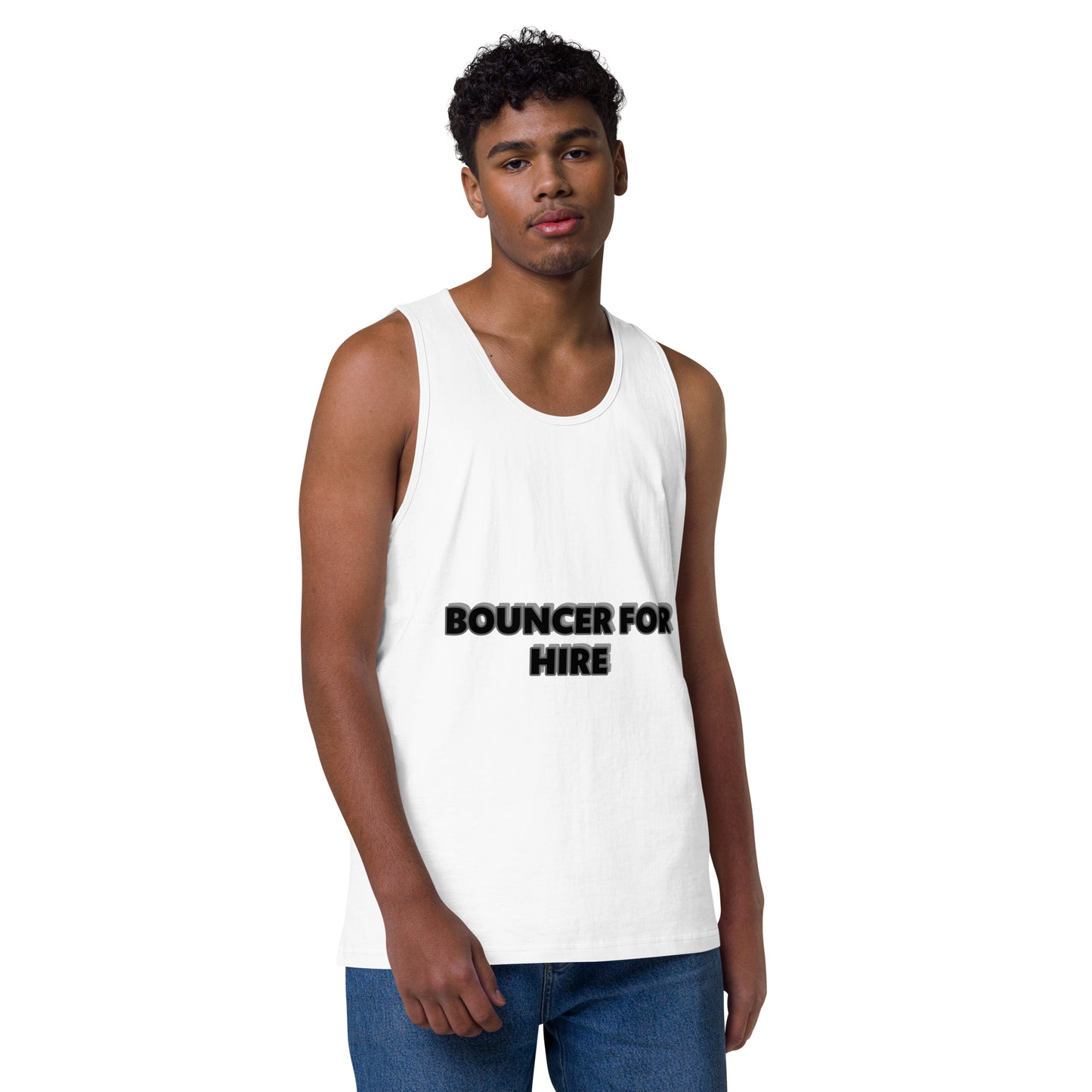 BOUNCER FOR HIRE Men’s premium tank top