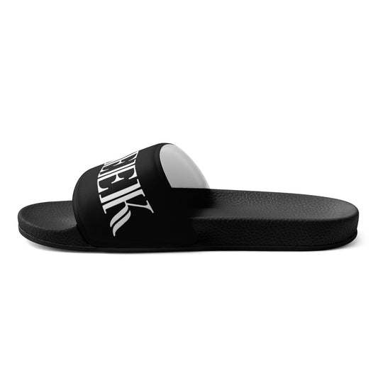 GREEK WHITE WRITING Men’s slides IN BLACK