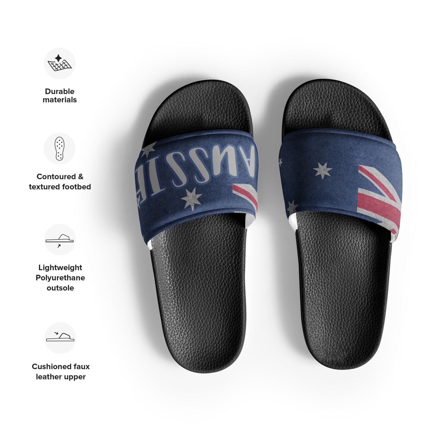 AUSSIE FOR THE YACHT OR BY THE POOL OR BEACH Men’s slides