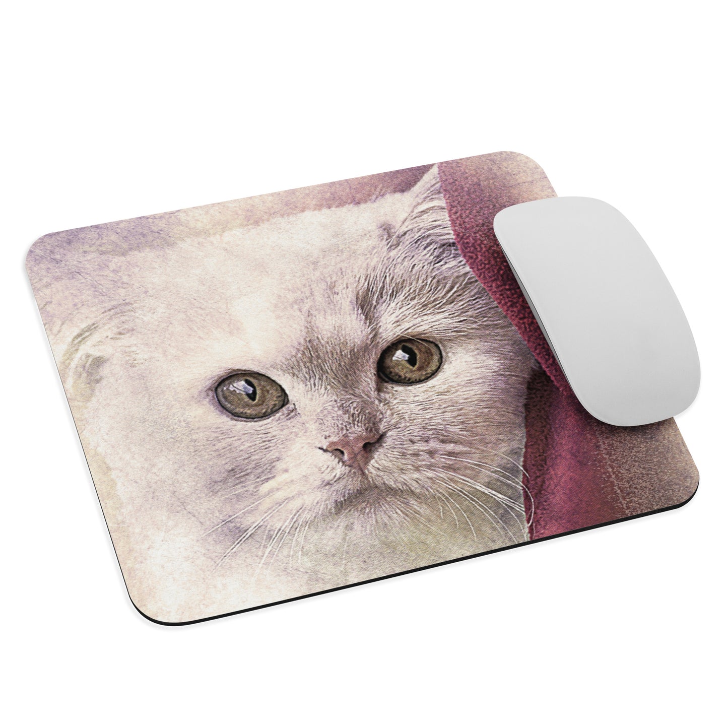 WHITE KITTEN Mouse pad