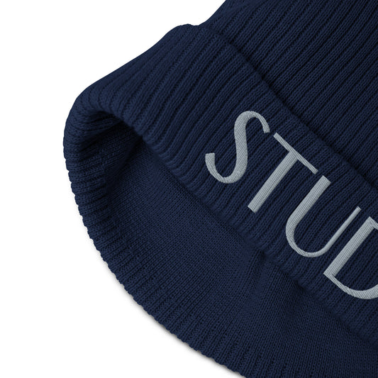 STUD Organic ribbed beanie