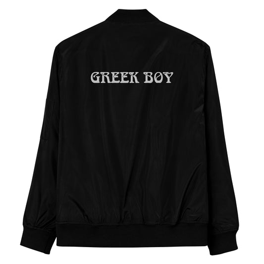 GREEK BOY Premium recycled bomber jacket