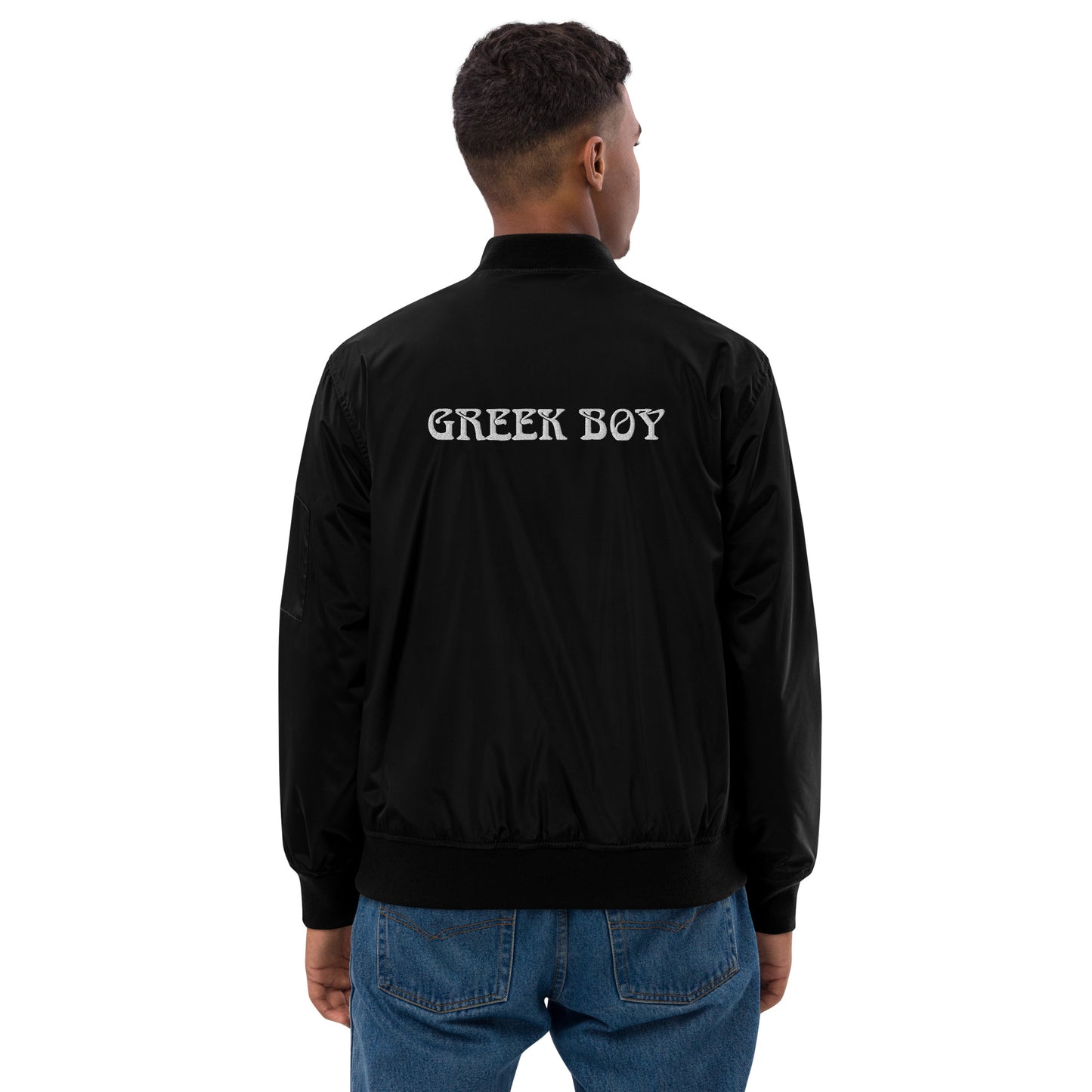 GREEK BOY Premium recycled bomber jacket