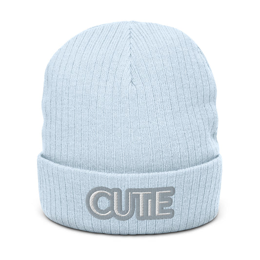 CUTIE Ribbed knit beanie