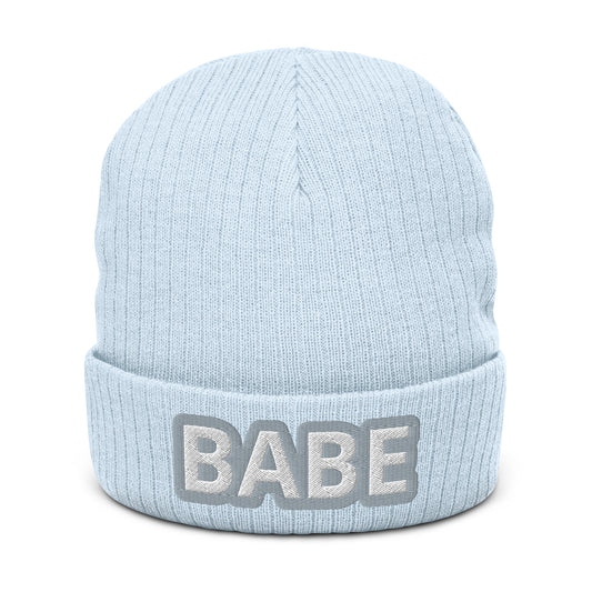 BABE Ribbed knit beanie