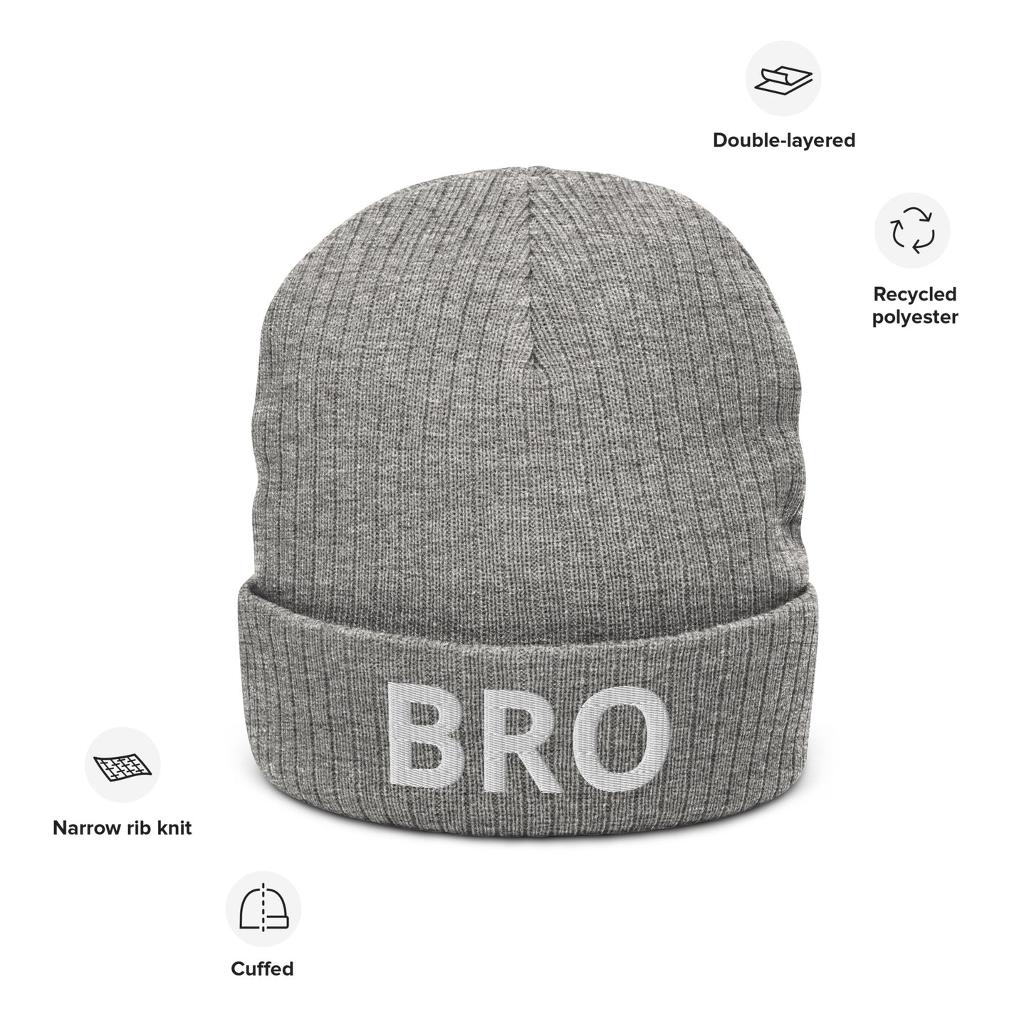 BRO Ribbed knit beanie