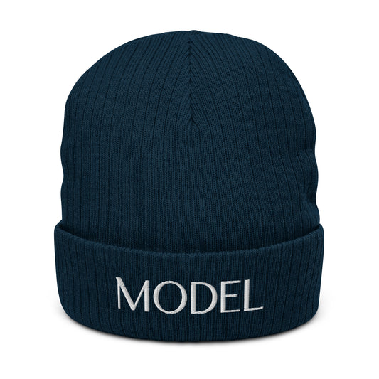 MODEL Ribbed knit beanie