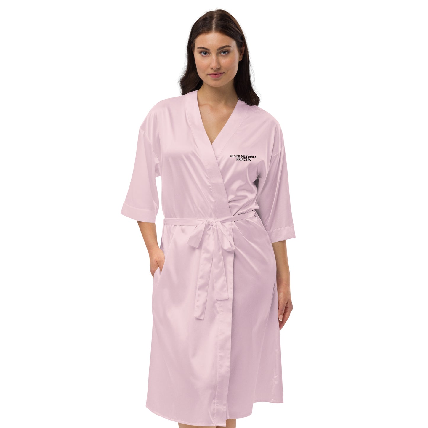 NEVER DISTURB A PRINCESS Satin robe