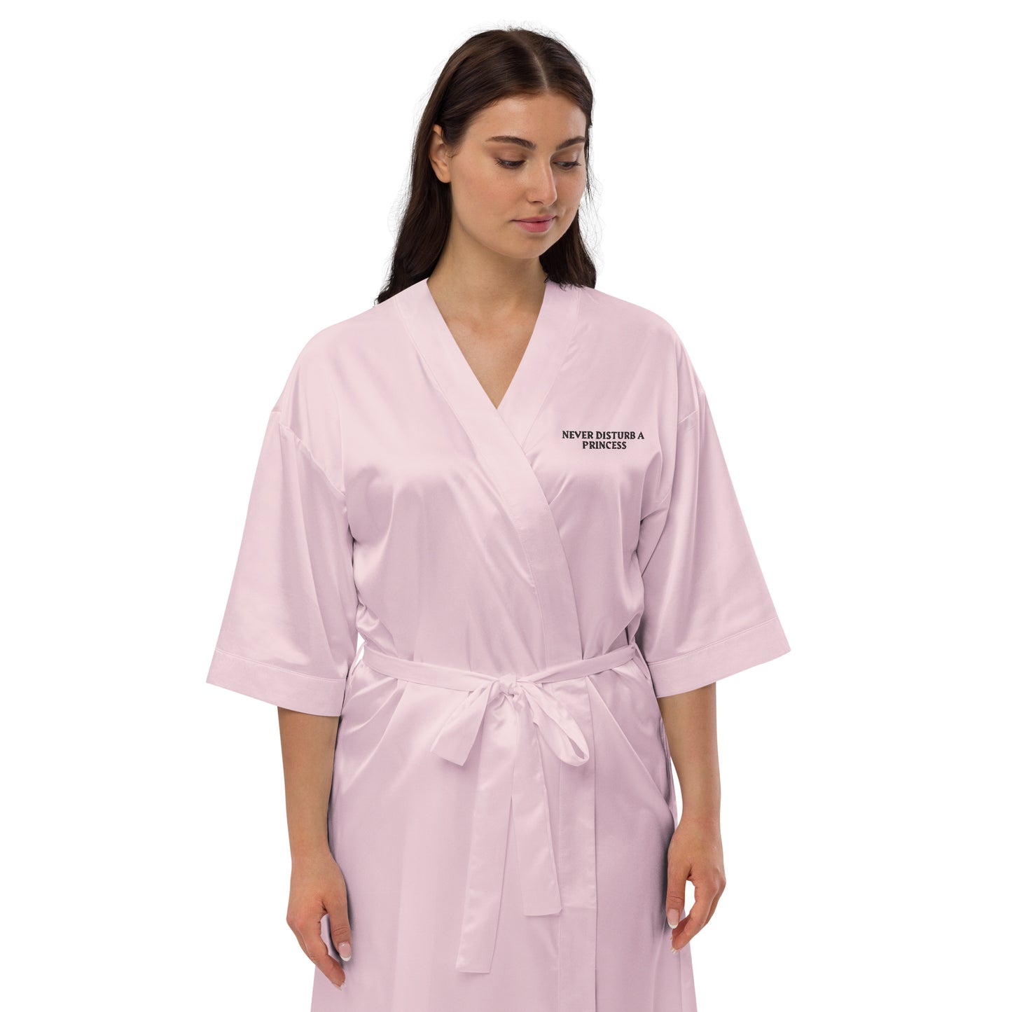 NEVER DISTURB A PRINCESS Satin robe