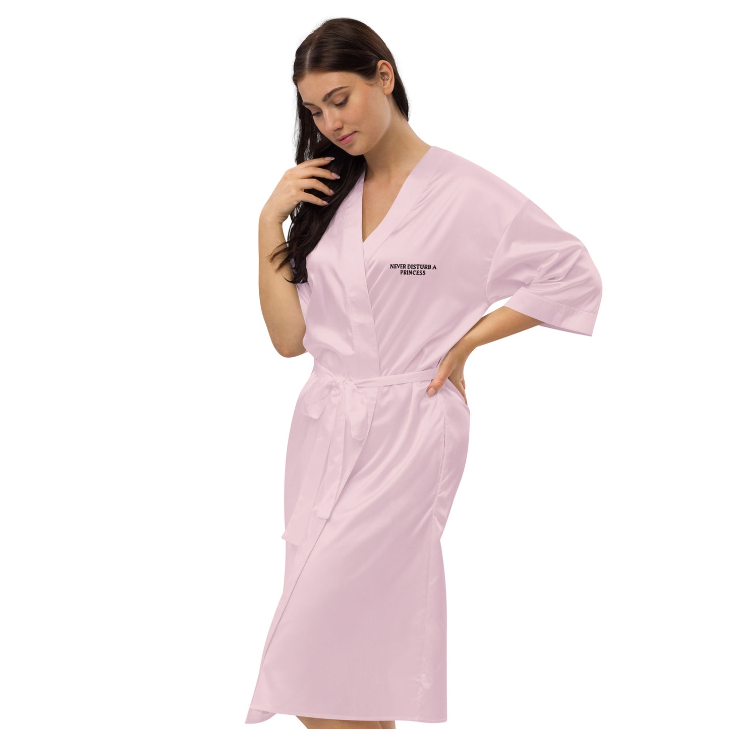 NEVER DISTURB A PRINCESS Satin robe