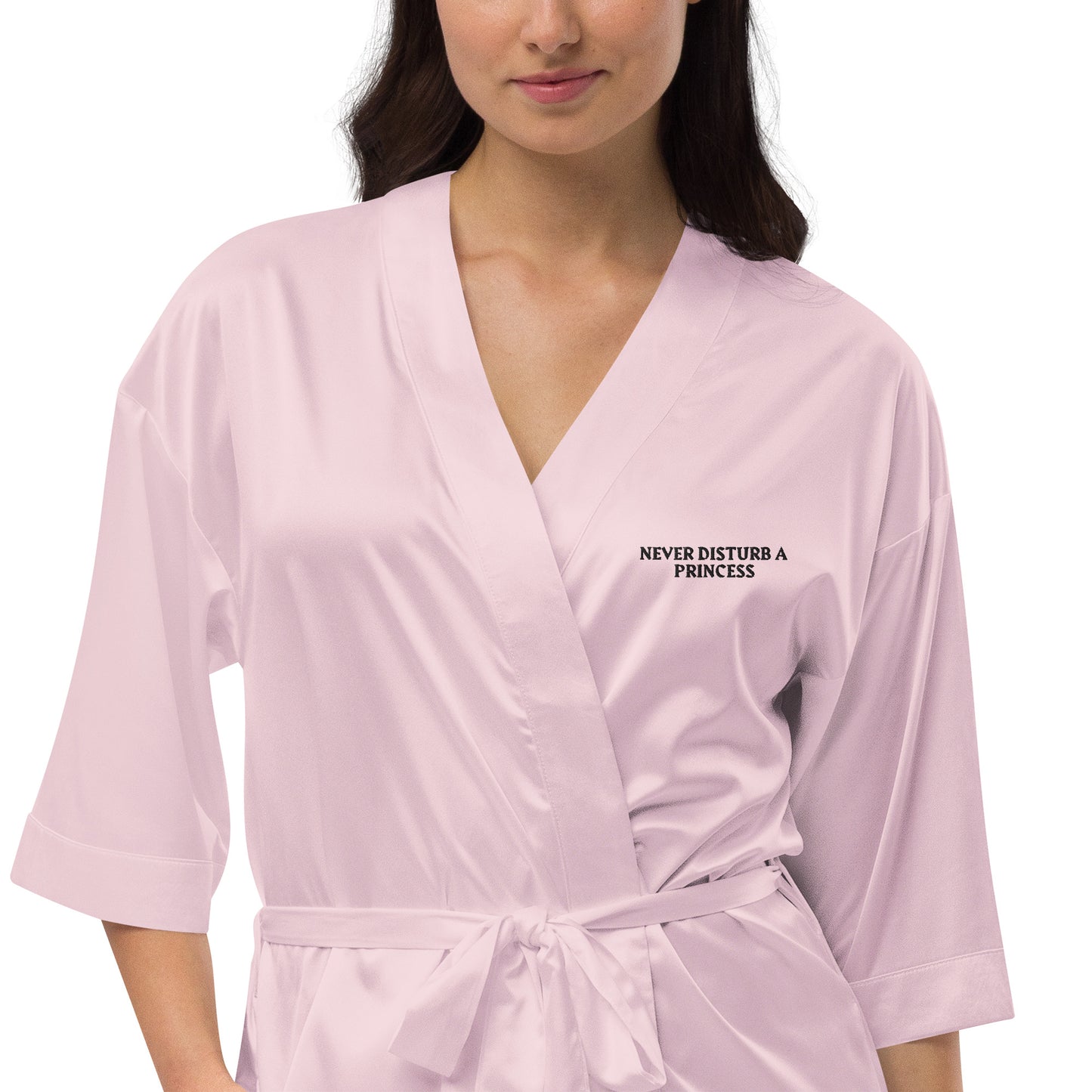 NEVER DISTURB A PRINCESS Satin robe