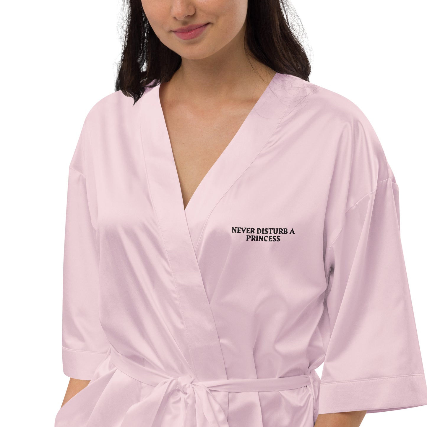 NEVER DISTURB A PRINCESS Satin robe