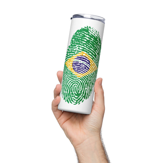 BRAZIL FLAG PRINT ONLY - Stainless steel tumbler