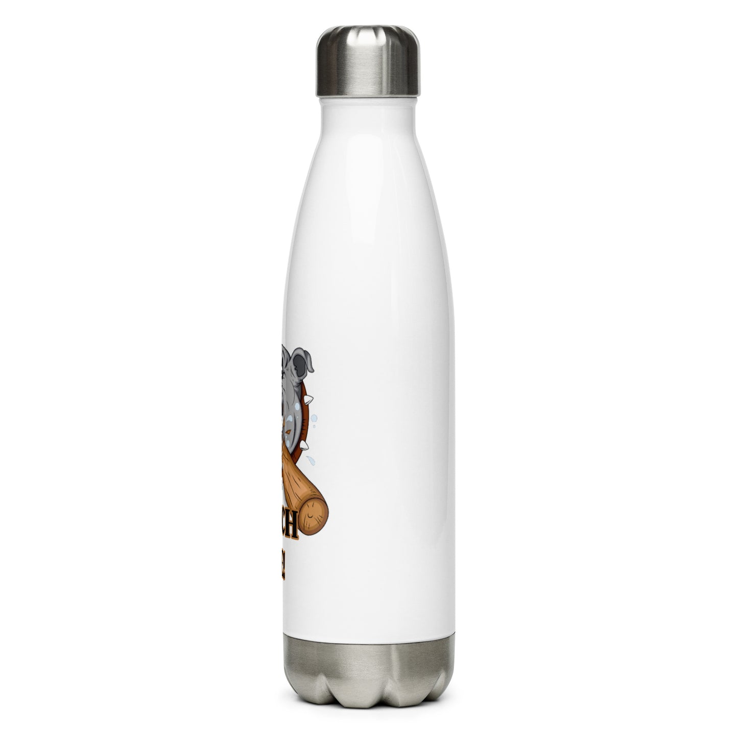 CRUNCH TIME! BULL DOG WITH BAT Stainless Steel Water Bottle