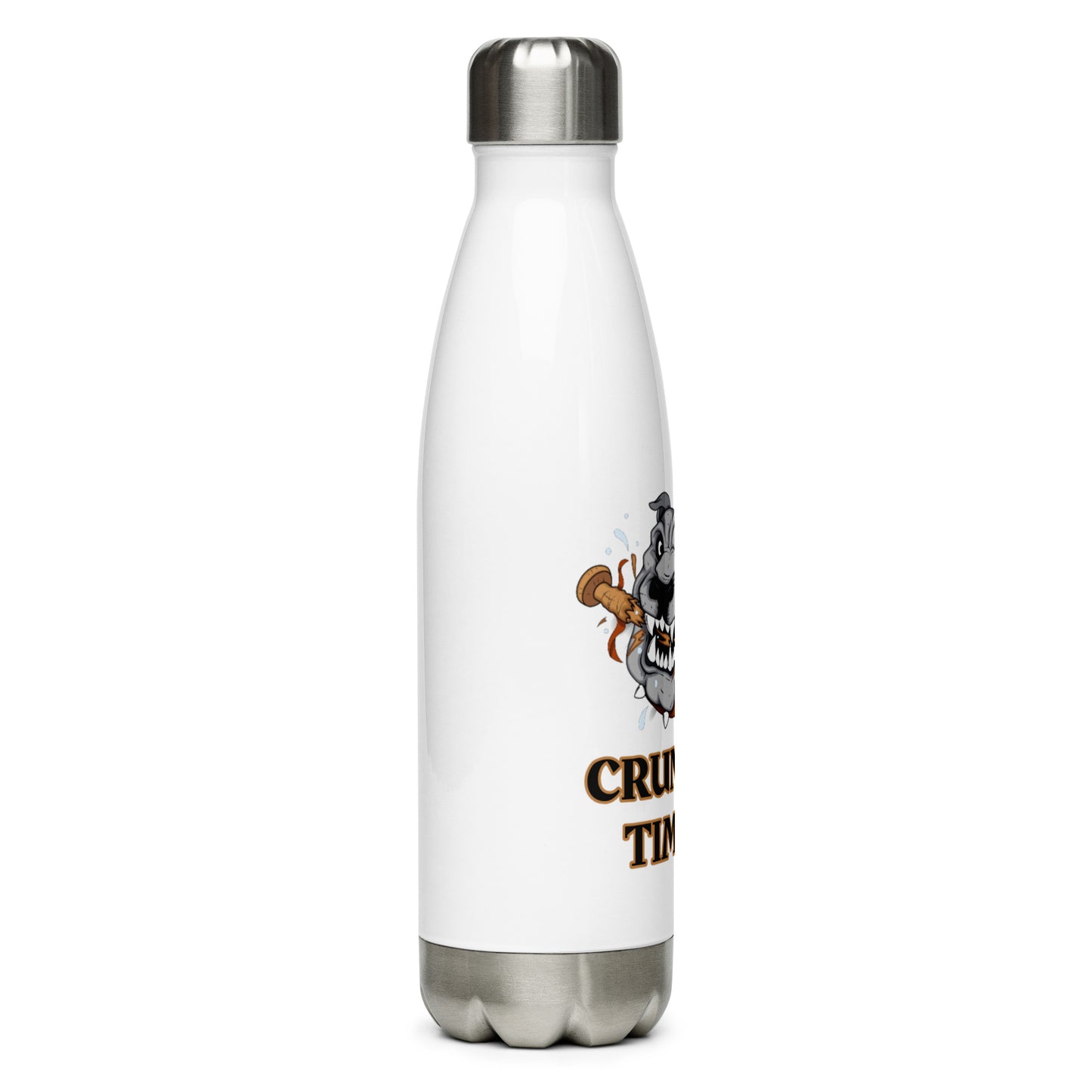 CRUNCH TIME! BULL DOG WITH BAT Stainless Steel Water Bottle