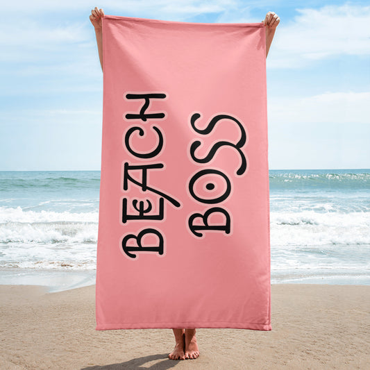 BEACH BOSS PINK Towel