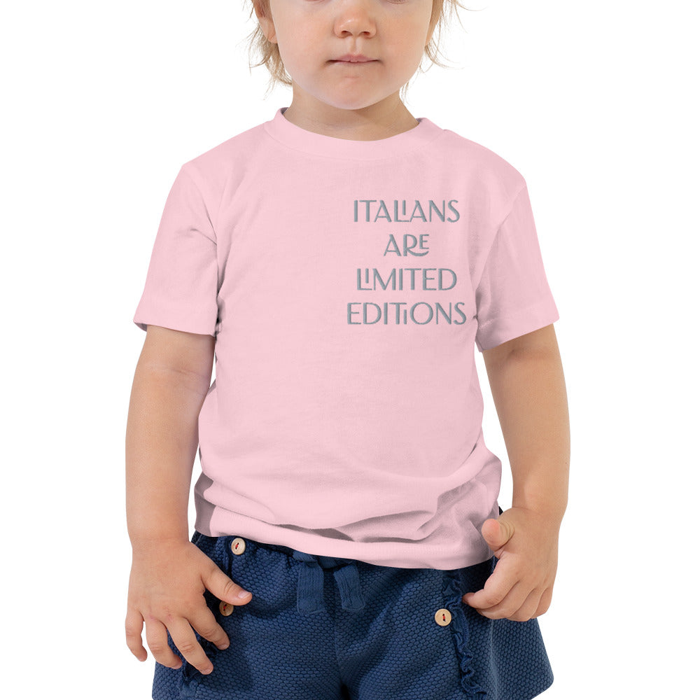 ITALIANS ARE LIMITED EDITIONS--Toddler Short Sleeve Tee