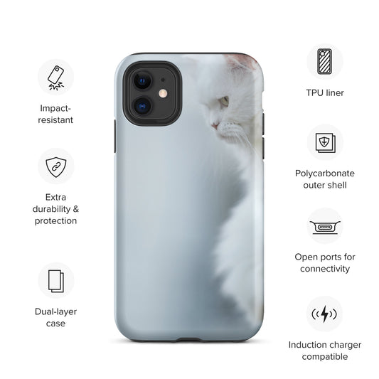 CAT BOUTIQUE-WHITE PERSIAN CAT Tough iPhone case