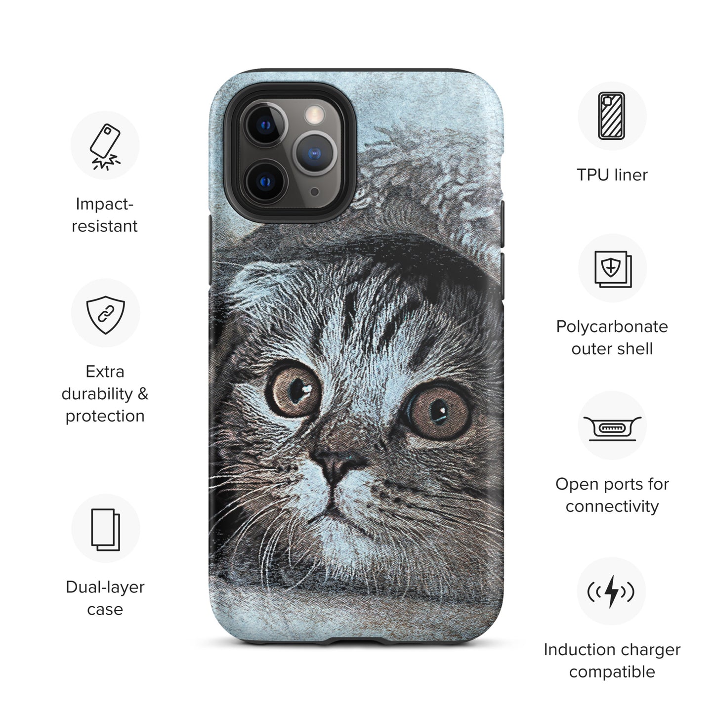 CAT BOUTIQUE-CAT IS LOOKING Tough iPhone case